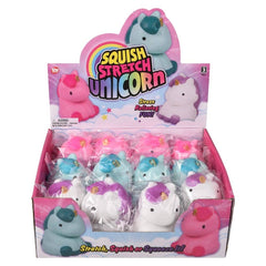 4" Squish And Stretch Unicorn 12ct- LLB Toys