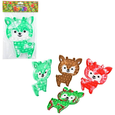 REINDEER JUMBO BUBBLE POPPER 9" LLB kids toys Christmas
