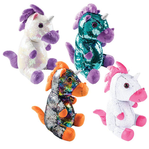 10" SEQUINIMALS UNICORN LLB Plush Toys