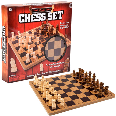 10" WOODEN CHESS SET