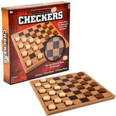 10" WOODEN CHECKERS