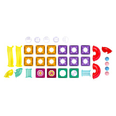 40pc Magnetic Tile Light-Up Ball Run - LLB Toys