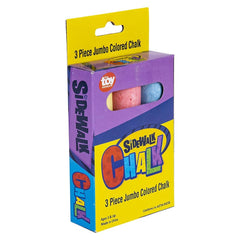3PC JUMBO SIDEWALK CHALK 4" LLB kids toys