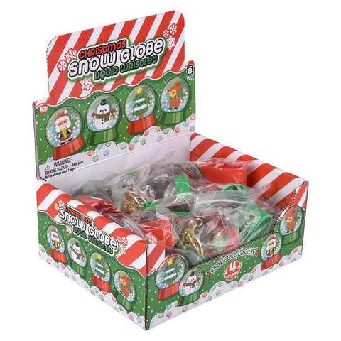 2" Christmas Liquid Snow Globe Wristlet Clip Oon - LLB Toys