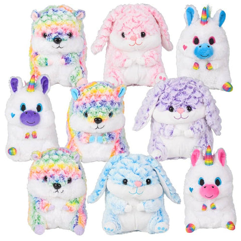 8.5" 48pc BELLY BUDDY ASSORTMENT LLB Plush Toys