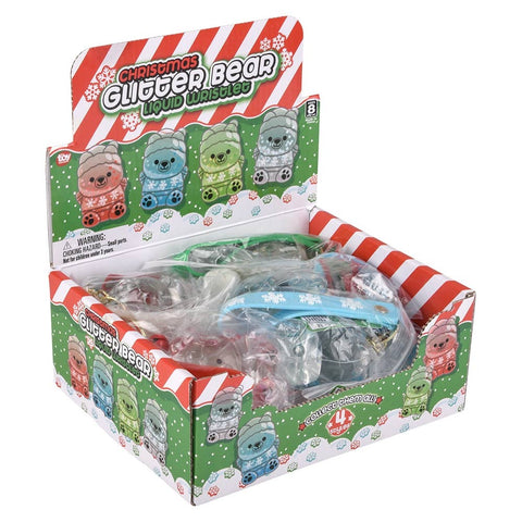 2.33" Christmas Liquid Bear Wristlet Clip On - LLB Toys