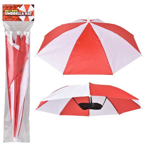 Red And White Umbrella Hat 20