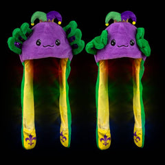Mardi Gras Axolotl Popping Ear Light-Up Hat