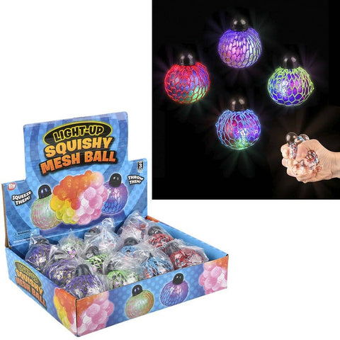 2.33" LIGHT-UP SQUEEZE MESH GRAPE BALL LLB Light-up Toys