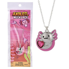 18" Silver Stone Axolotl Necklace - LLB Toys