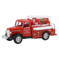 5" DIE-CAST PULL BACK CLASSIC FIRE TRUCK LLB Car Toys