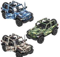 5" DIE-CAST 2018 JEEP WRANGLER CAMO OPEN TOP LLB Car Toys