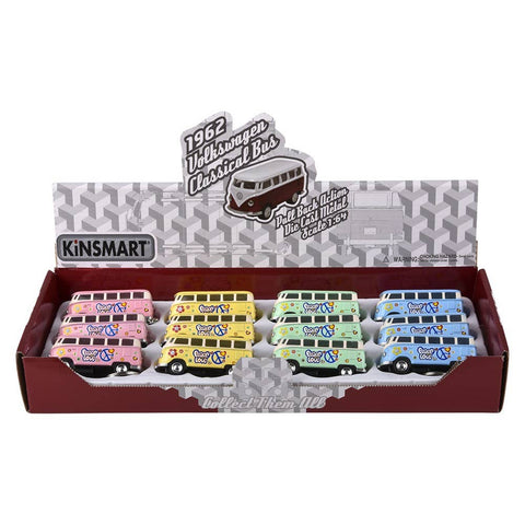 2.5" Diecast Pull Back 1962 VW Bus Keychain /Printing-Pastel