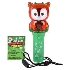 Light Up Christmas Spinning Wand Necklaces 4.5" - LLB Toys