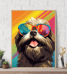 Shih Tzu POP-ART Canvas Wall Art print