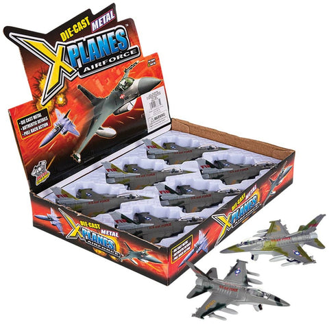 6" DIE-CAST PULL BACK F-16 FIGHTING FALCON LLB Car Toys