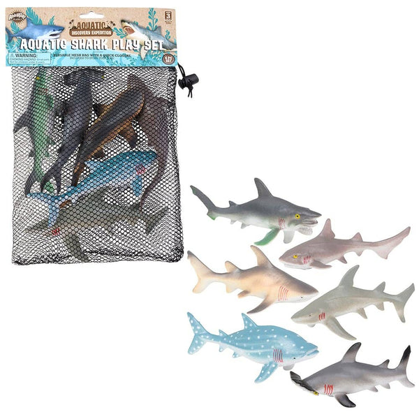 6PC MESH BAG SHARK ASSORTMENT LLB kids toys