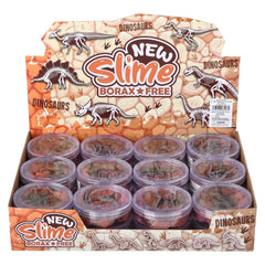 2.7" Dinosaur Fossil Play Clay Slime 24ct - LLB Toys