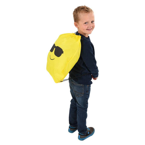 EMOTICON DRAWSTRING BACKPACK 16 x 13" LLB Backpack