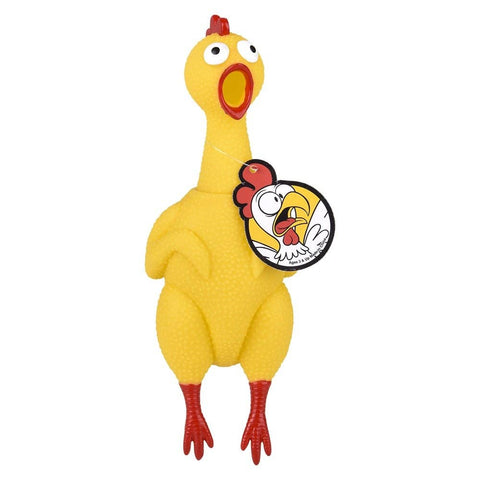9.5" RUBBER SOUND CHICKEN MIX LLB kids toys