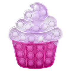 6.33" Valentine's Glitter Cupcake Bubble Popper - LLB Toys