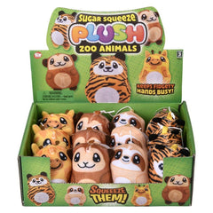 2.75" Sugar Squeeze Plush Zoo Assortment 12ct - LLB Toys