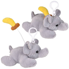 3.5" Mighty Quakes Elephant Backpack Clip - LLB Toys