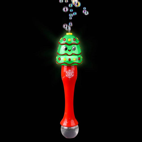 Light-Up Christmas Tree Bubble Wand 13.5"