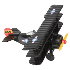 5" DIECAST PULL BACK CLASSIC BIPLANE LLB  Toy Plane-Kids