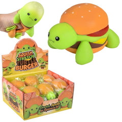 4" Squish And Stretch Turtle Burger 12ct- LLB Toys