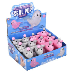 5.5" PULL-STRING SEAL PUP BATH TOY LLB kids toys