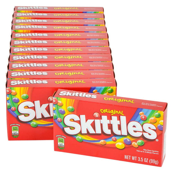 SKITTLES ORIGINAL THEATER BOX CANDY 12PC/CASE LLB Candy