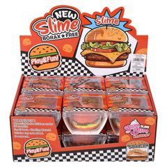 3.2" Cheeseburger Clay Slime 12ct - LLB Toys