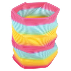6" MEGA HEXAGON RAINBOW COIL SPRING LLB kids toys