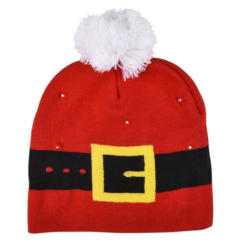 SANTA BELT LIGHT-UP BEANIE HAT Christmas - LLB Toys