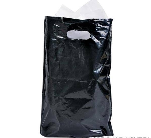 BLACK PLASTIC BAGS 8.75
