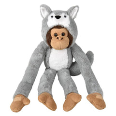 27.5" Dressed Wolf Hanging Monkey - LLB Toys