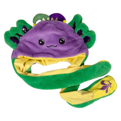 Mardi Gras Axolotl Popping Ear Light-Up Hat