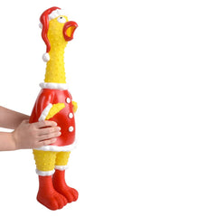 24" Christmas Screeching Rubber Chicken Toy - LLB Toys