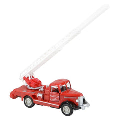 5" DIE-CAST PULL BACK CLASSIC FIRE TRUCK LLB Car Toys