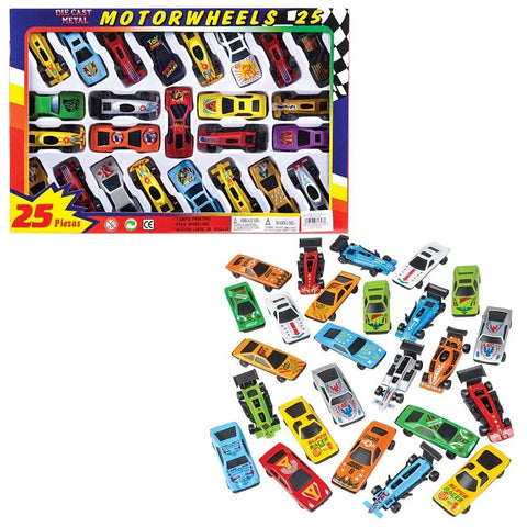25PC 2.75" DIE-CAST CAR SET LLB Car Toys