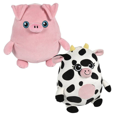 8" Squishy-Ishy Pig And Cow - LLB Toys