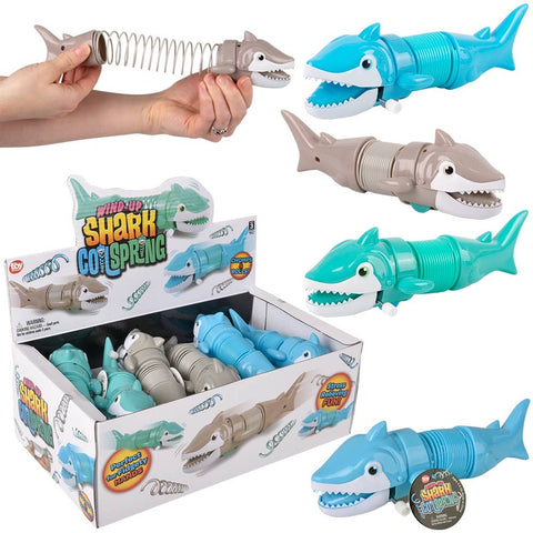 Wind Up Coil Spring Shark 7" - LLB Toys