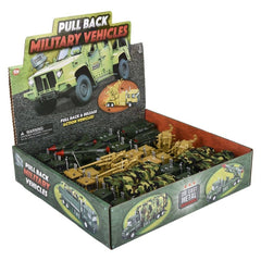 6" DIE-CAST PULL BACK MILITARY VEHICLES LLB Car Toys