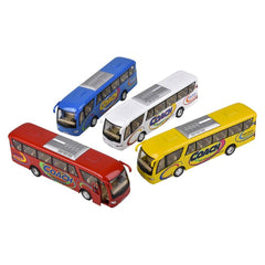 7" Diecast Pull Back Coach Bus LLB kids toys