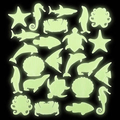 Glow In Dark Aquatic Stickers 24ct
