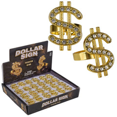 Dollar Sign Ring 1.25" - LLB Toys