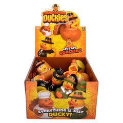 2" Thanksgiving Rubber Duck Party Favors 24ct - LLB Toys