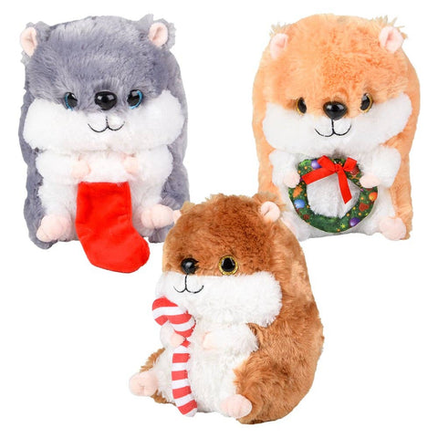 8.5"CHRISTMAS HAMSTER LLB Plush Toys