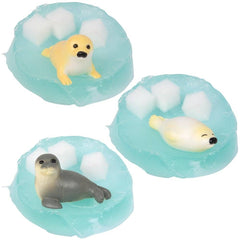 3" Arctic Iceberg Harp Seal Slime 12ct - LLB Toys